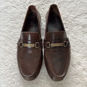 Cole Haan Dark Brown Leather Driving/Loafers with Metal Detail size 11 M